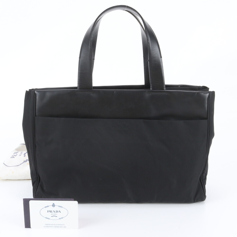 Prada Yokohama Sogo Guarantee Included Tessuto Nylon B8093T Leather Tote Bag ...